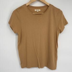 Madewell Top Women’s Small Brown Cotton Lyocell Minimalist Neutral NormCore